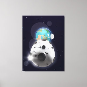 Astroide Auswirkungen auf den Planeten Erde! Leinwanddruck