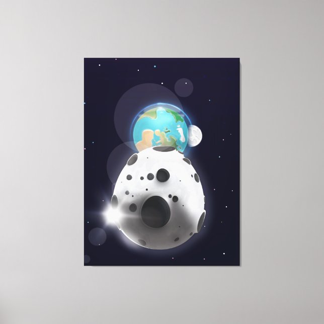 Astroide Auswirkungen auf den Planeten Erde! Leinwanddruck (Vorderseite)