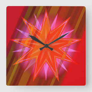 AstroJalal 95 Quadratische Wanduhr
