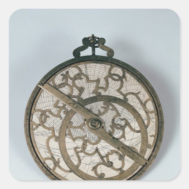 Astrolabium Quadratischer Aufkleber (Vorderseite)