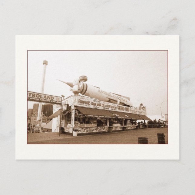 Astroland Food Stand (Coney Island, NY) Postkarte (Vorderseite)