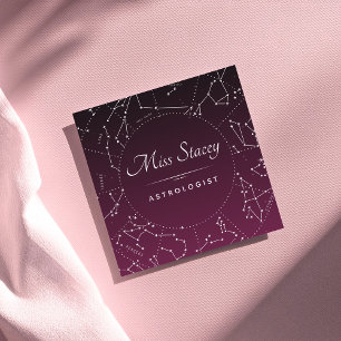 Astrologe Lila Ombre Constellation Star Energy Quadratische Visitenkarte