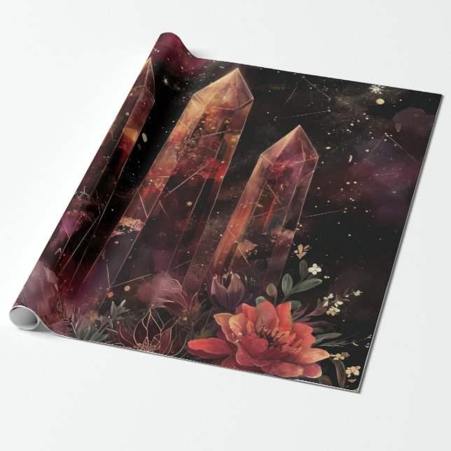 Astrologie Amethyst Konstellation Kosmisch Geschenkpapier (Ungerollt)