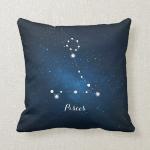 Astrologie Blauer Nebel Pisces Zodiac Zeichen Kissen