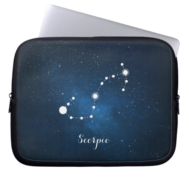 Astrologie Blauer Nebel Skorpio Zodiac Zeichen Laptopschutzhülle (Vorderseite)
