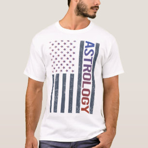 Astrologie der amerikanischen Flagge T-Shirt