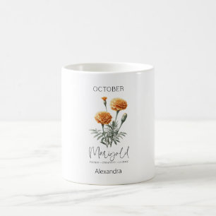 Astrologie Geburtsmonat Oktober Blume Marigold Kaffeetasse