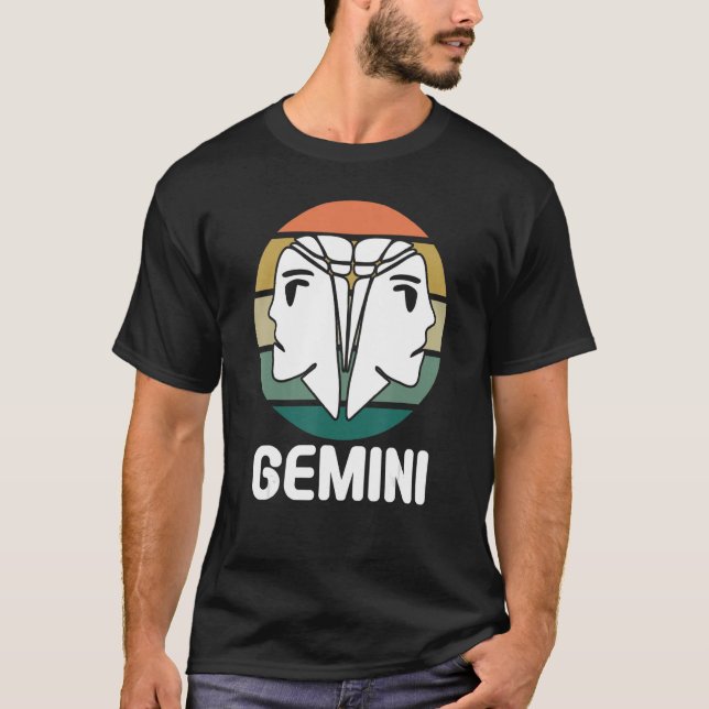 Astrologie Gemini T-Shirt (Vorderseite)