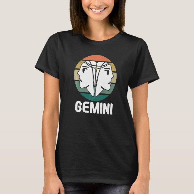 Astrologie Gemini T-Shirt (Vorderseite)