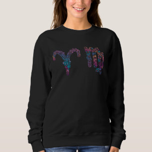 Astrologie Horoskop Zodiac Signature Aries and Vir Sweatshirt