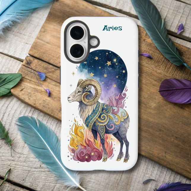 Astrologie Infustierte Aries Zodiac Case-Mate iPhone Hülle (Von Creator hochgeladen)