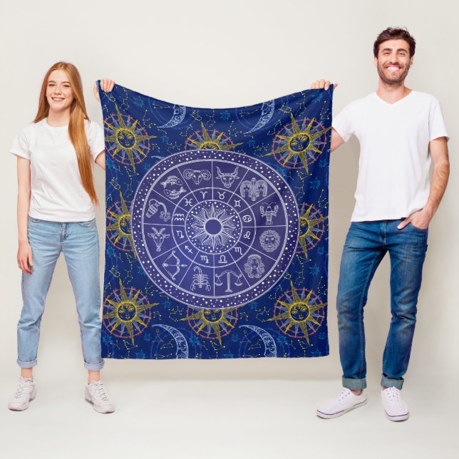 Astrologie-Karte-Fleece-Decke Fleecedecke (Beispiel)