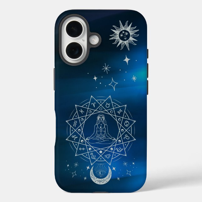 Astrologie Mystische Meditation Zodiac Case-Mate iPhone Hülle (Rückseite)