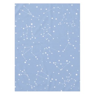 Astrologie Pastellblau Weiße Sterne Konstellation Tischdecke
