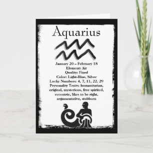 Astrologie Schild Aquarius Horoscope Zodiac Karte