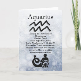 Astrologie Schild Aquarius Horoskop Zodiac Karte