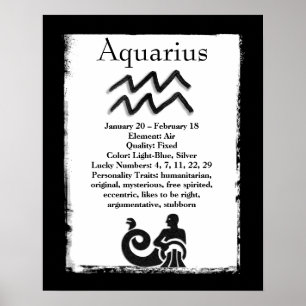 Astrologie Schild Aquarius Horoskop Zodiac Symbol