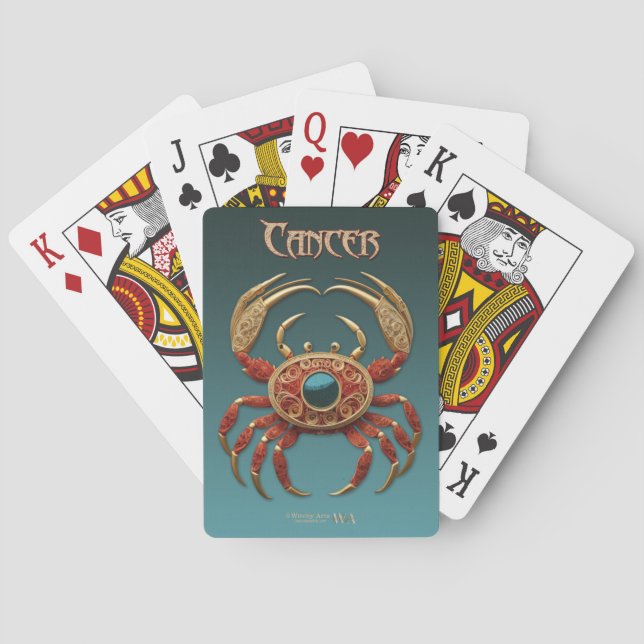 Astrologie Spielkarten - Krebs-Zodiaka-Zeichen (Rückseite)