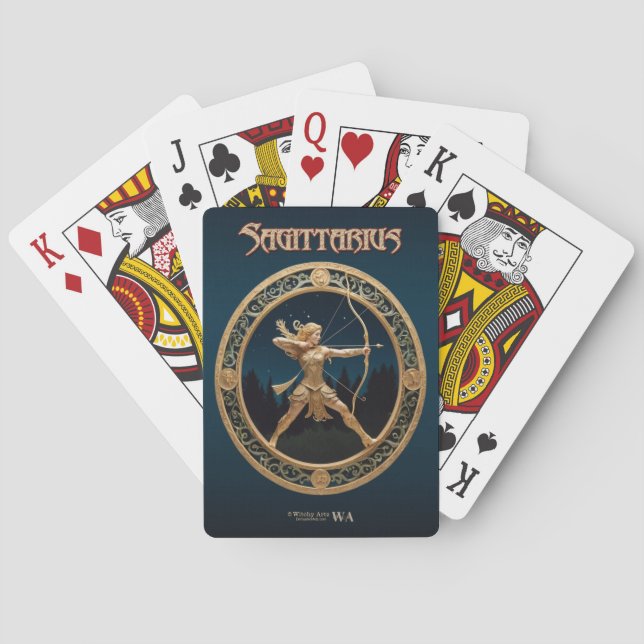Astrologie Spielkarten - Sagittarius Zodiac-Zeiche (Rückseite)