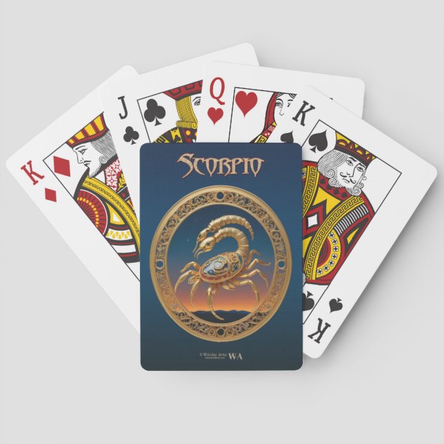 Astrologie Spielkarten - Skorpio Zodiac Zeichen (Rückseite)