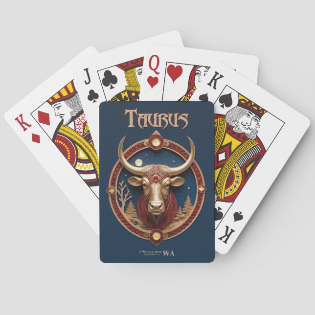 Astrologie Spielkarten - Taurus Zodiac Zeichen (Rückseite)