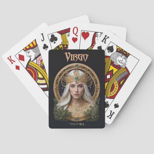 Astrologie Spielkarten - Virgo Zodiac Zeichen (Rückseite)