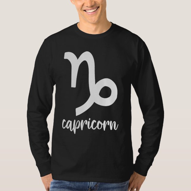 Astrologie Steinbock Tierkreiszeichen T-Shirt (Vorderseite)