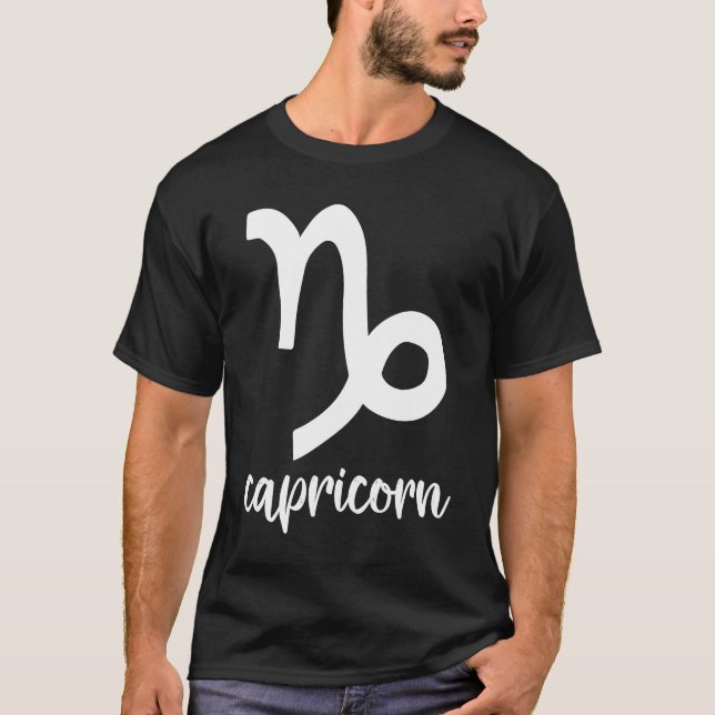 Astrologie Steinbock Tierkreiszeichen T-Shirt (Vorderseite)