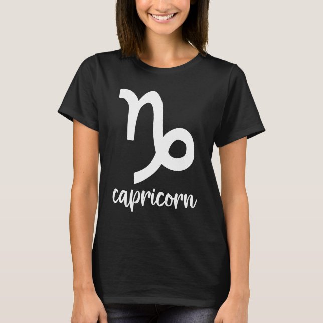 Astrologie Steinbock Tierkreiszeichen T-Shirt (Vorderseite)