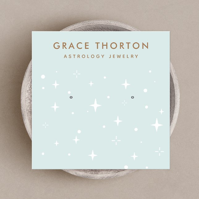 Astrologie Sterne Schmuckausweis-Karte erden Quadratische Visitenkarte (Von Creator hochgeladen)