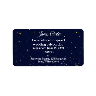 Astrologie & Sternennacht | Celestial Wedding Adressaufkleber