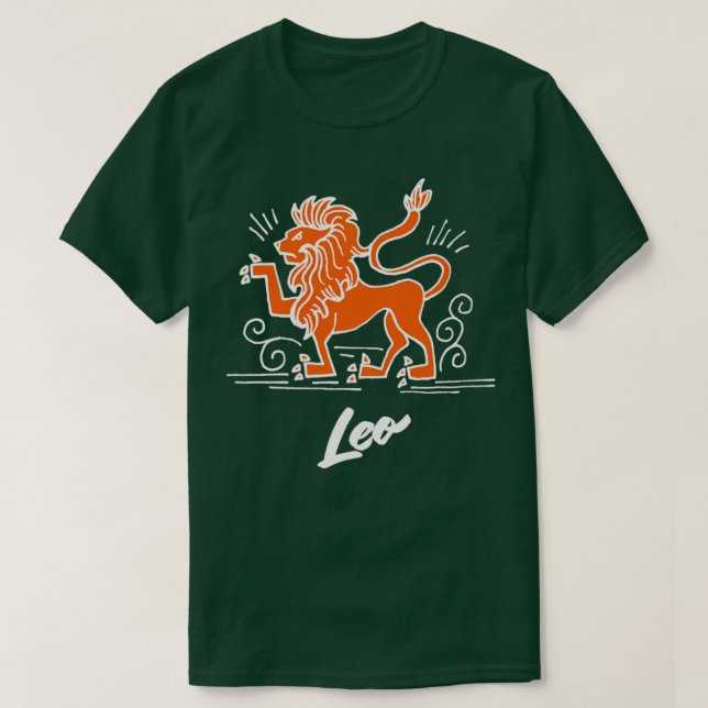 Astrologie Sternzeichen Löwe T-Shirt (Design vorne)