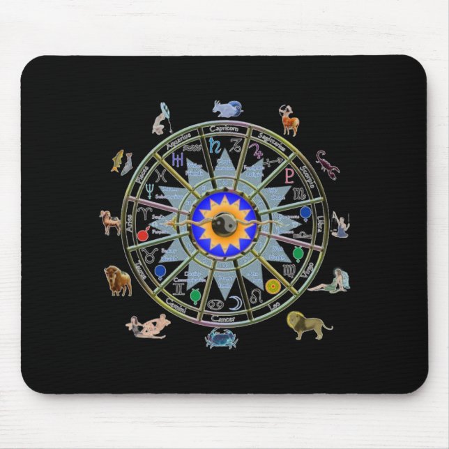 Astrologie - TIERKREIS Zeichen Mousepad (Vorne)