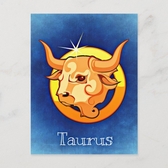 Astrologie Unterschrift Taurus Postkarte (Vorderseite)