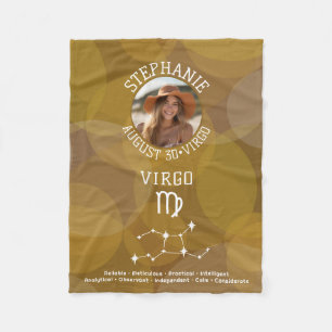Astrologie Virgo Zodiac Signage Foto Custom Geburt Fleecedecke
