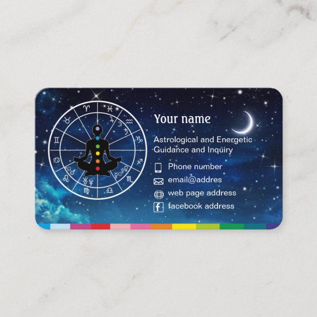 Astrologie Visitenkarte (Vorderseite)
