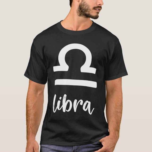 Astrologie Waage Sternzeichen T-Shirt (Vorderseite)