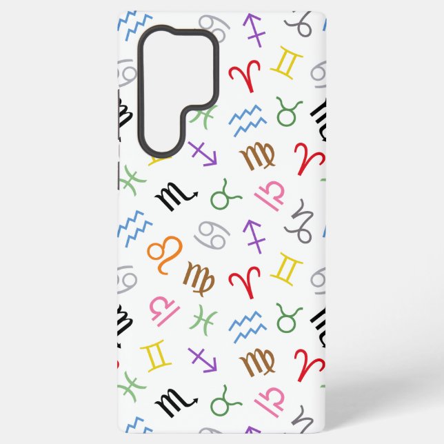 Astrologie Zeichen Farbe+Weiß Muster Zeichen Samsung Galaxy Hülle (Rückseite)