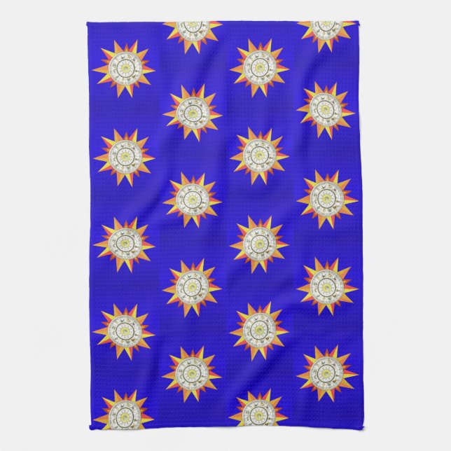 Astrologie Zodiac Blue Kitchen Handtuch (Vertikal)