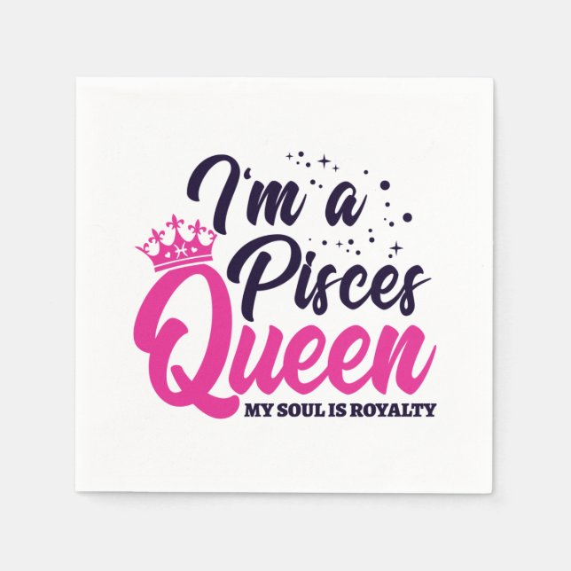 Astrologie Zodiac - Februar März Geburtstagspisces Serviette (Vorderseite)