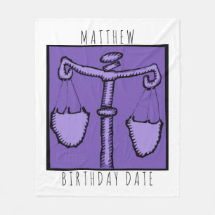 Astrologie Zodiac Libra Geburt Geburtsname Bkt Fleecedecke