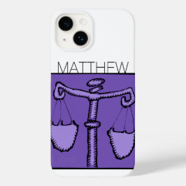 Astrologie Zodiac Libra Geburt Geburtsname iPC Case-Mate iPhone 14 Hülle