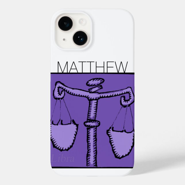 Astrologie Zodiac Libra Geburt Geburtsname iPC Case-Mate iPhone Hülle (Rückseite)