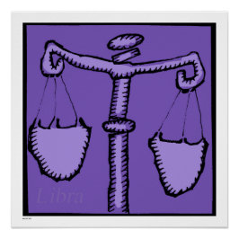 Astrologie Zodiac Libra Geburt P 20x20 Poster