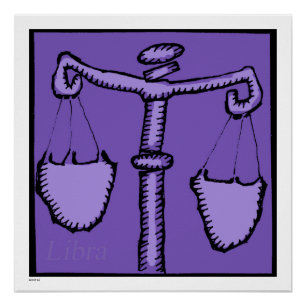 Astrologie Zodiac Libra Geburt P 20x20 Poster