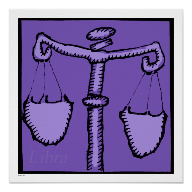 Astrologie Zodiac Libra Geburt P 20x20 Poster (Vorderseite)