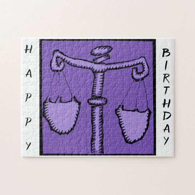 Astrologie Zodiac Libra Geburt Puzzle (Horizontal)