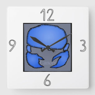 Astrologie Zodiac-Schildkrötenklee Quadratische Wanduhr