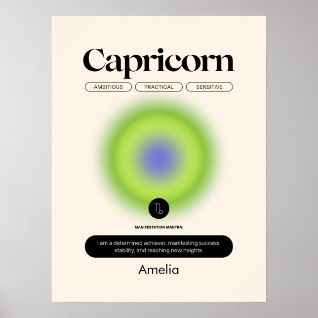 Astrologie Zodiac Sign Capricorn Poster (Vorne)