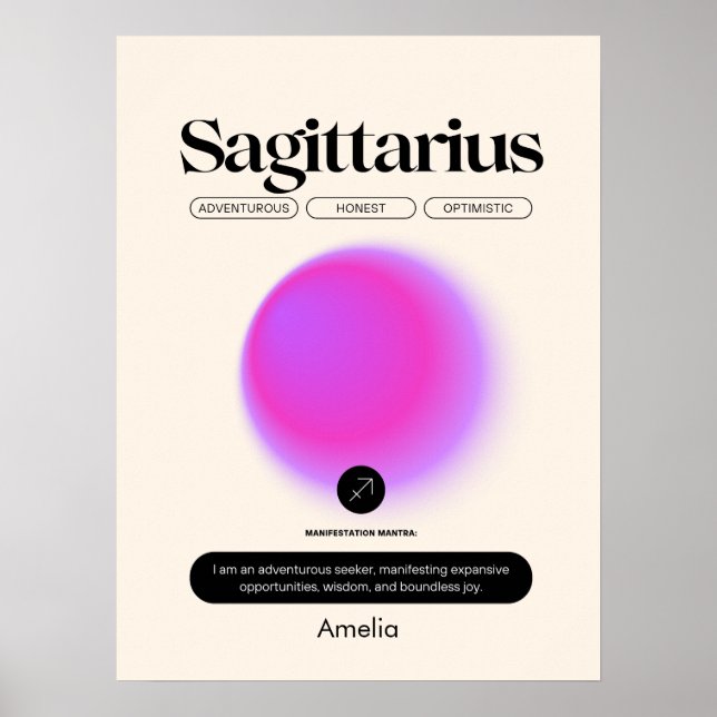 Astrologie Zodiac Sign Sagittarius Poster (Vorne)